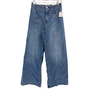 Free People Blue Flare & Wide Leg Jeans